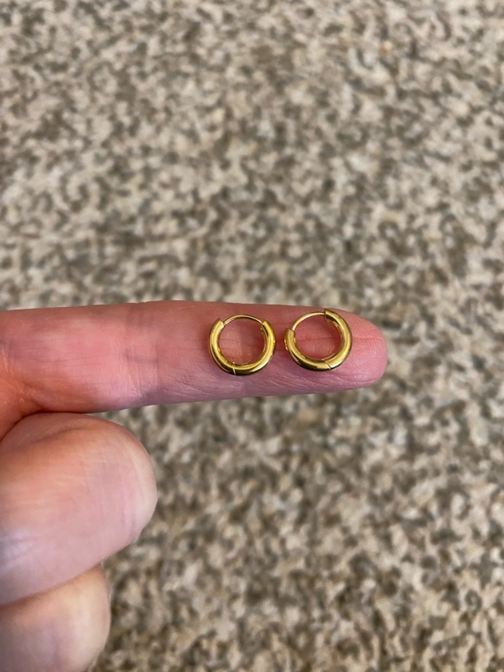 Gold Tiny Hoop Huggie Earrings - Women Jewelry